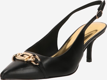 GUESS Дамски обувки на ток с отворена пета 'Dina' в черно: отпред