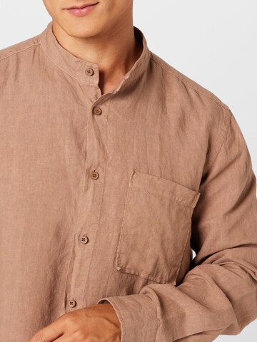 NN07 Regular fit Button Up Shirt 'Eddie 5706' in Brown