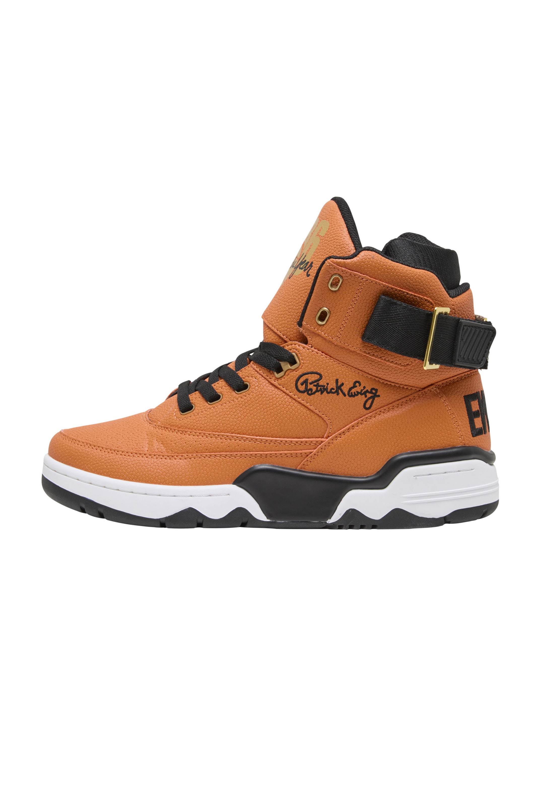 Ewing Sneakers hoog 'Rookie of the Year 1986' in Oranje: voorkant