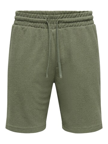 Pantalon 'ONSKOSTA' Only & Sons en vert : devant