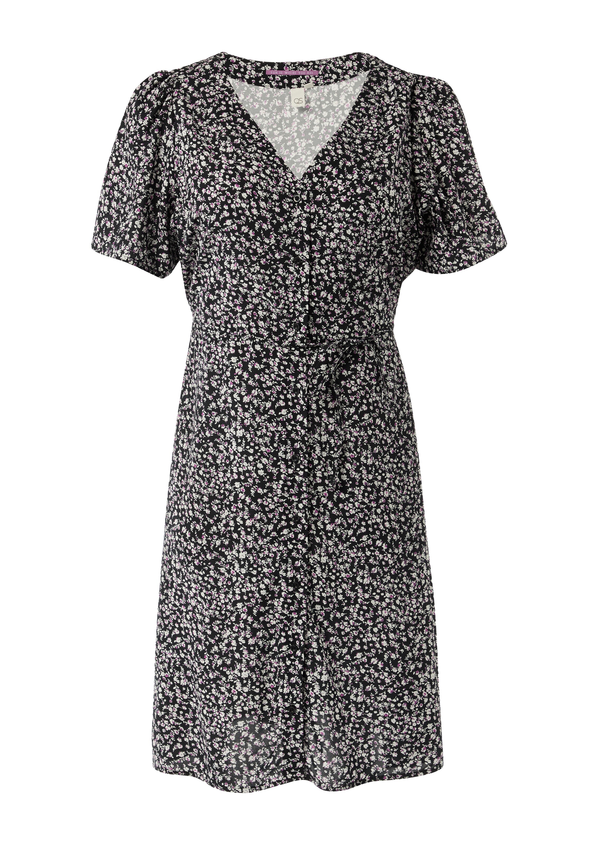 QS Kleid in Schwarz: Vorderseite