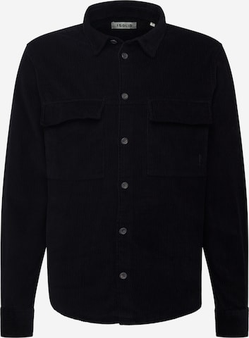 !Solid Button Up Shirt 'Champion' in Black: front