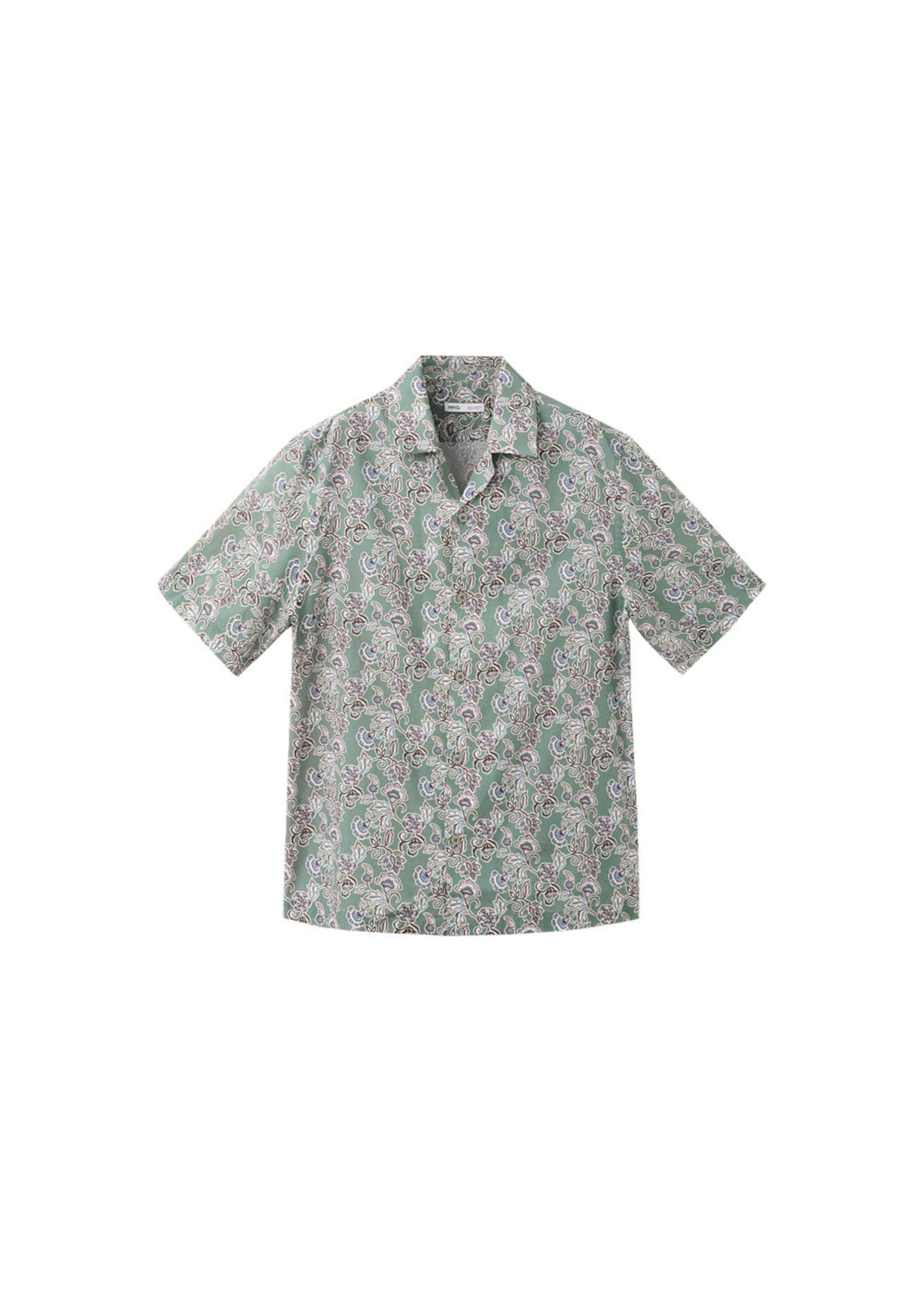 MANGO MAN Comfort fit Button Up Shirt 'Atenea' in Green: front