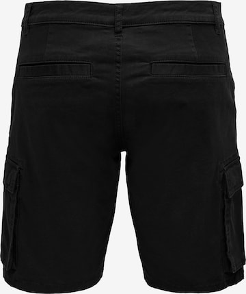 Only & Sons Regular Cargo trousers 'Cam Stage' in Black