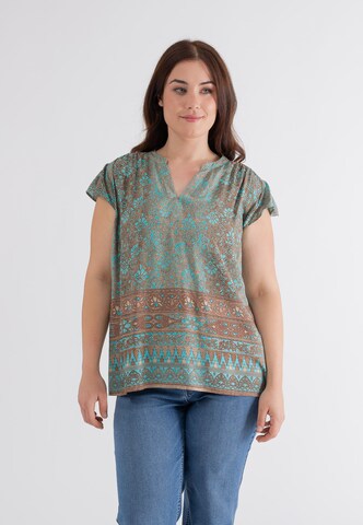 October Blouse in Brown: front