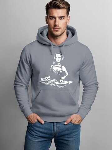 Neverless Sweatshirt 'Mona Lisa DJ' in Grey