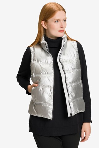 Ulla Popken Bodywarmer in Zilver: voorkant