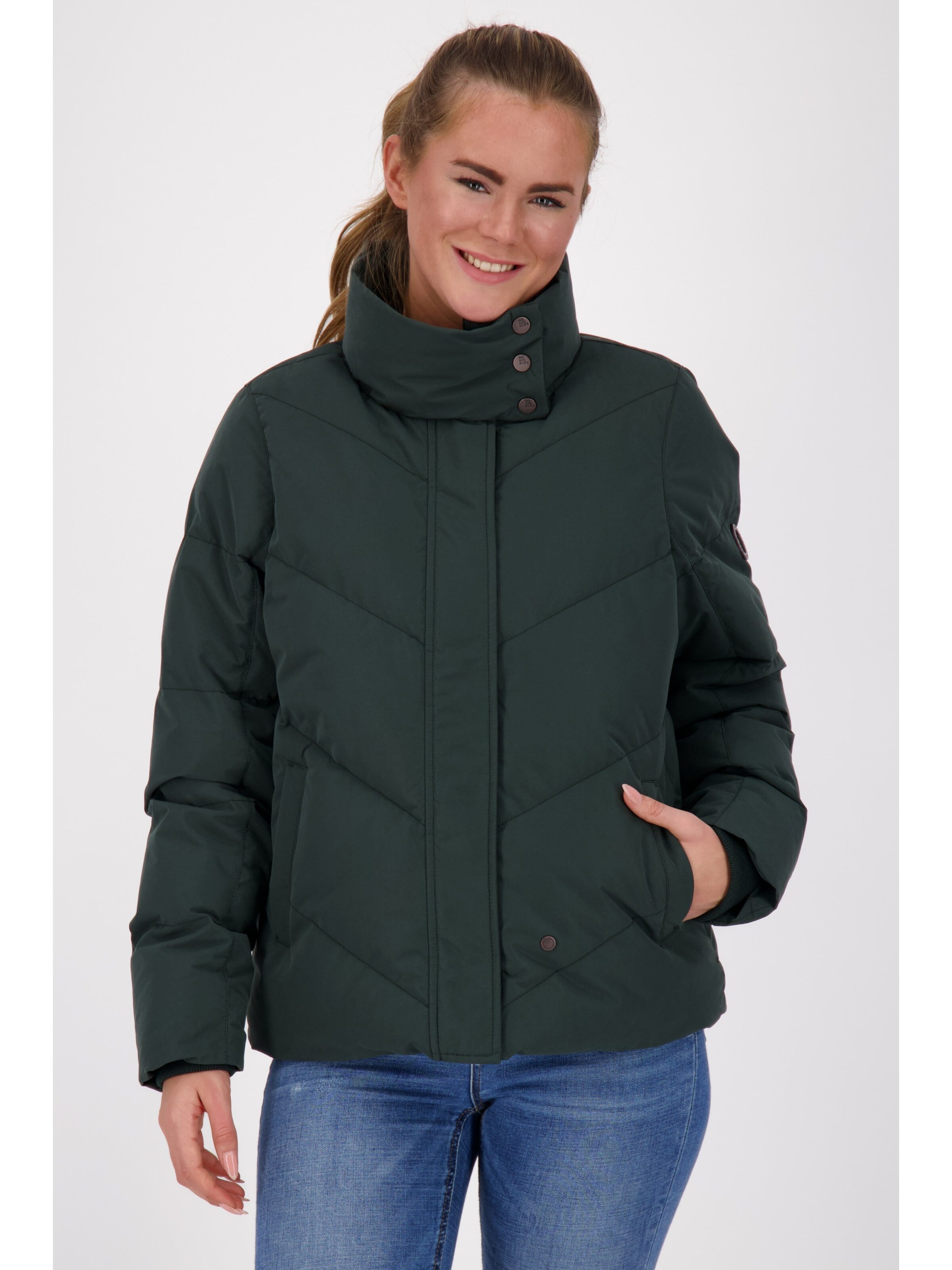 alife & kickin Winterjas 'KatalinaAK A' in Groen: voorkant