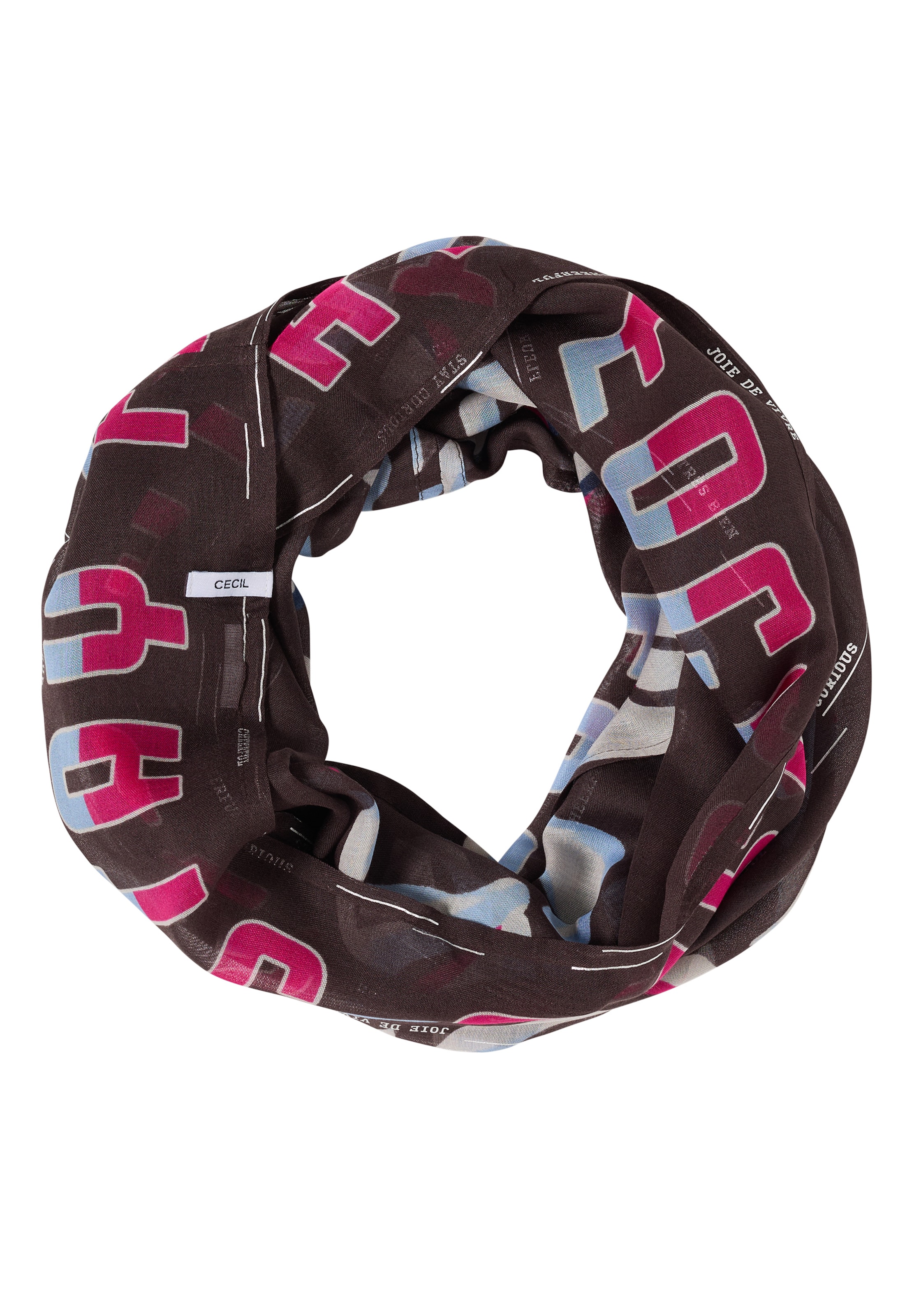 CECIL Tube Scarf in Brown: front