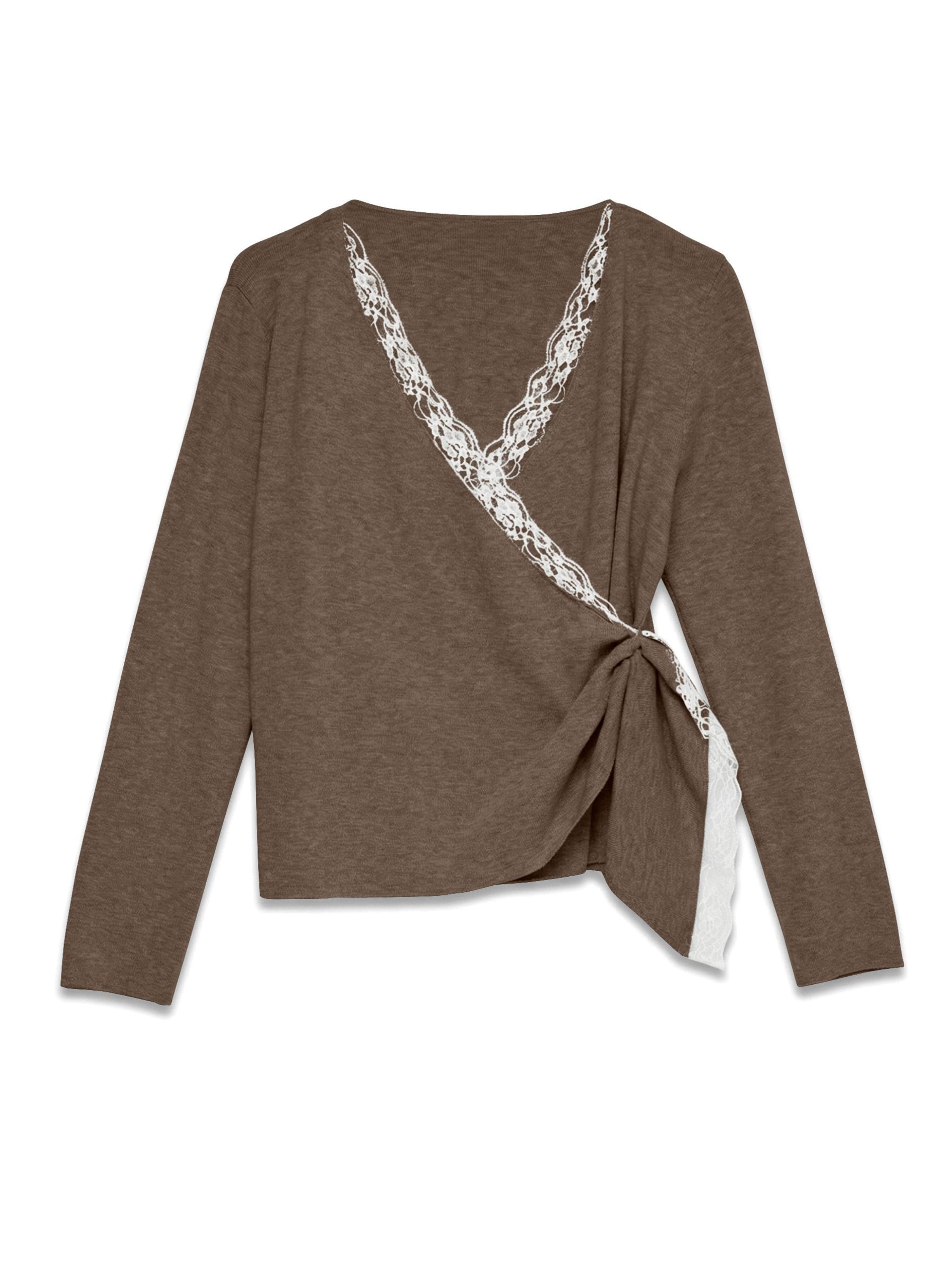 VERO MODA Shirt 'VMMynthe' in Bruin: voorkant