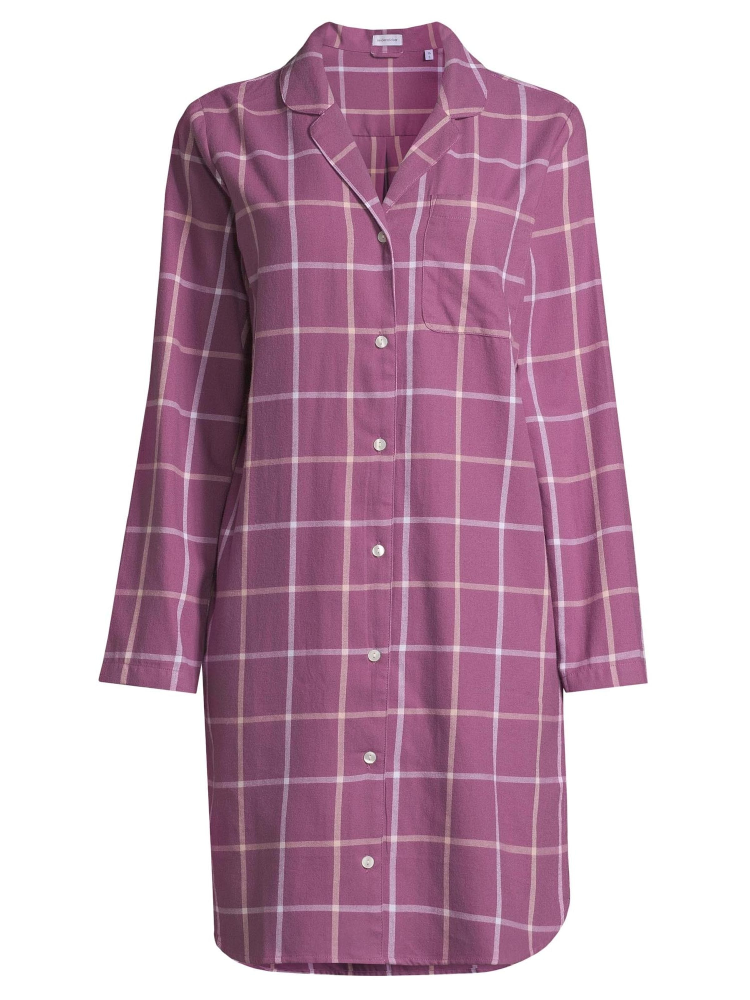 SEIDENSTICKER Nightgown 'Classic Flanell' in Purple: front