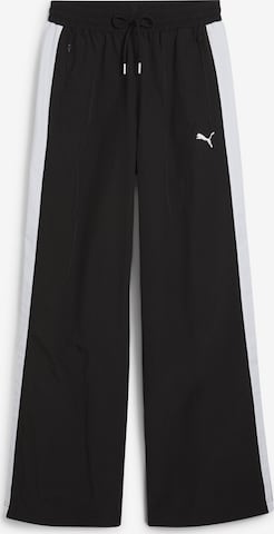 PUMA Wide Leg Sporthose 'T7' in Schwarz: Vorderseite