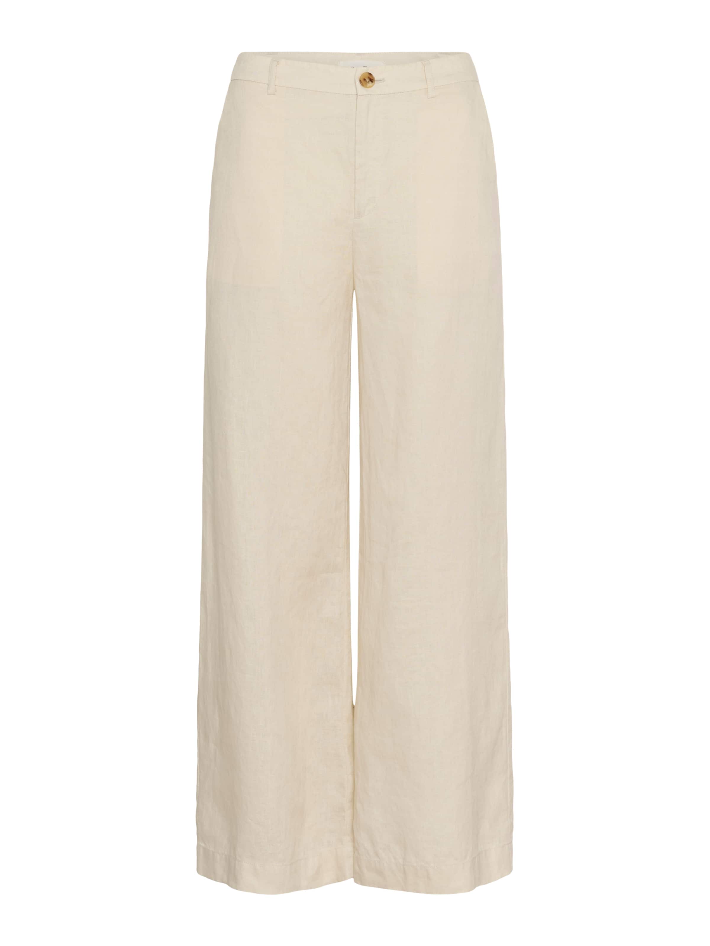 Part Two Wide Leg Hose 'Ninnes' in Beige: Vorderseite