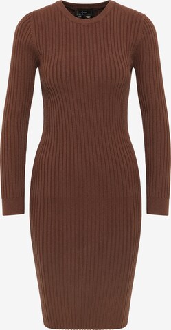 faina Dress in Brown: front