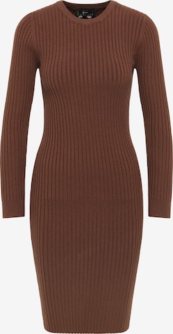 faina Dress in Brown: front