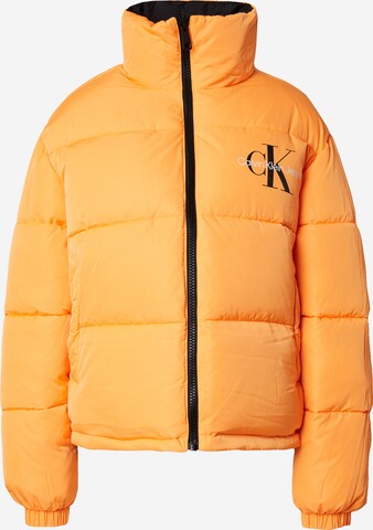 Calvin Klein Jeans Winterjas '90S' in Oranje: voorkant