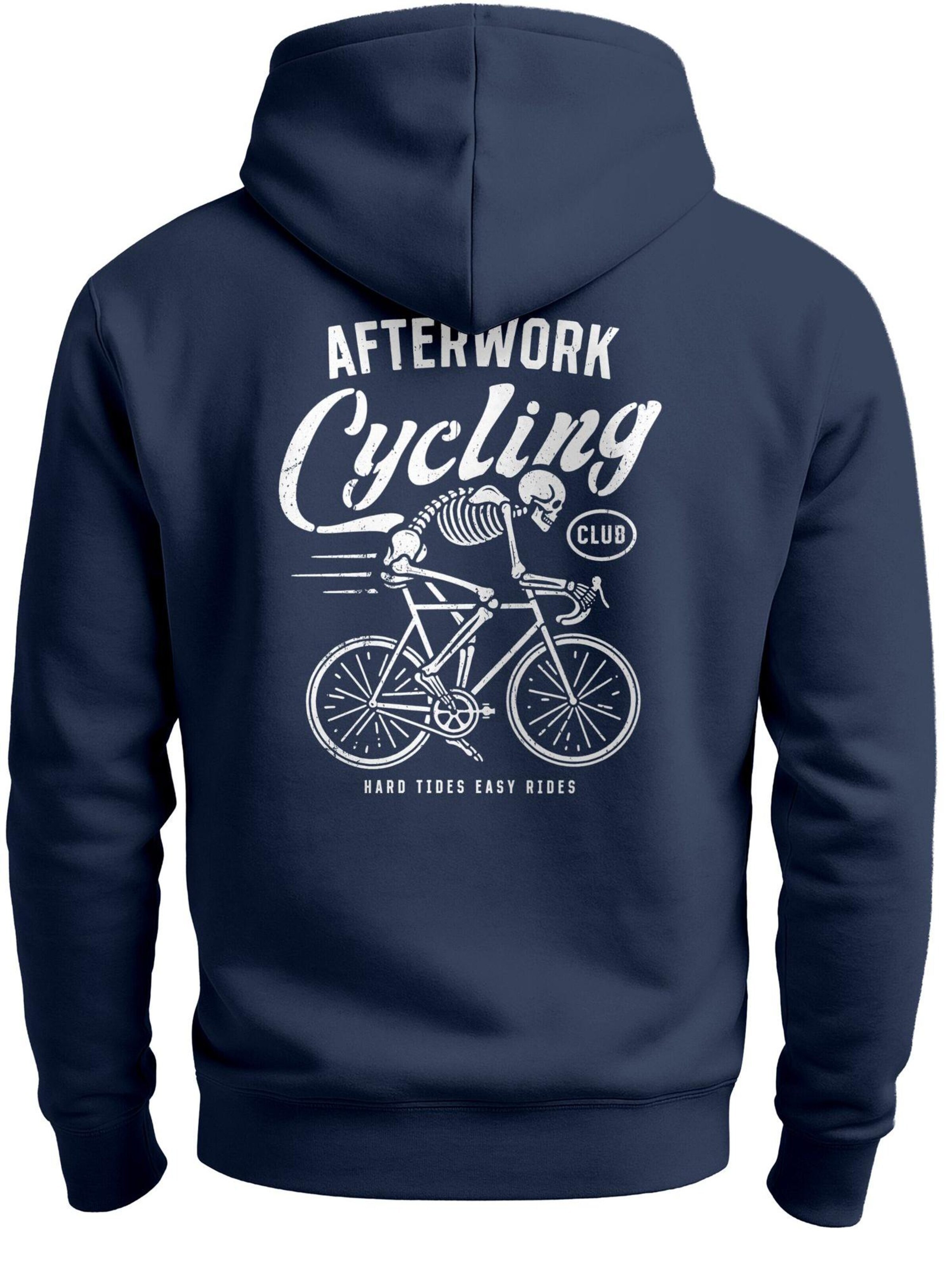 Neverless Sweatshirt 'After work Cycling' in Blue