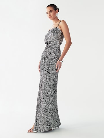 Sável - Vestido de festa 'Yasmina' em cinzento