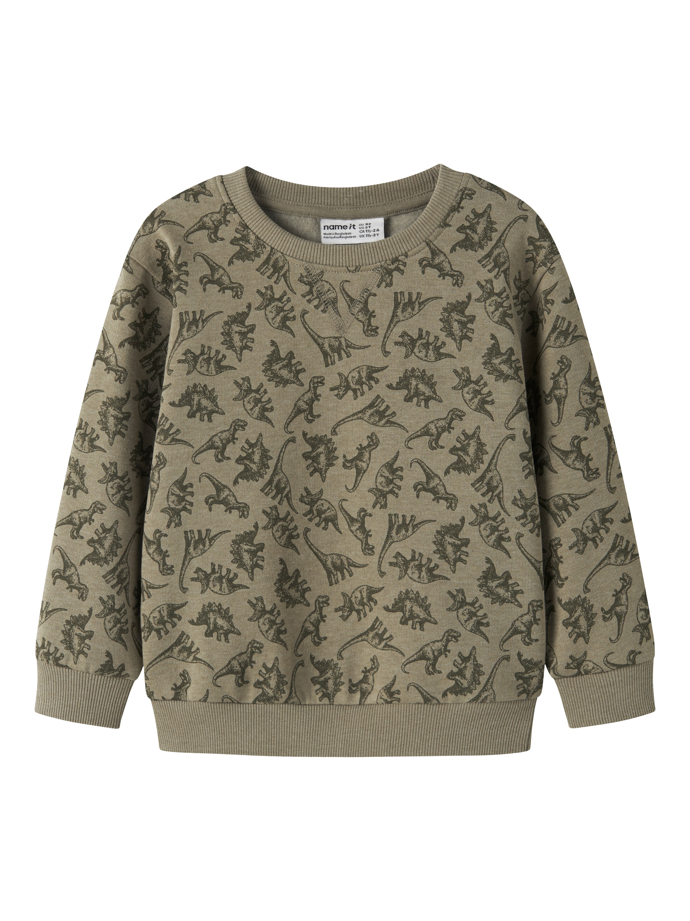 NAME ITSweater majica 'NMMVIMO' - zelena boja: prednji dio