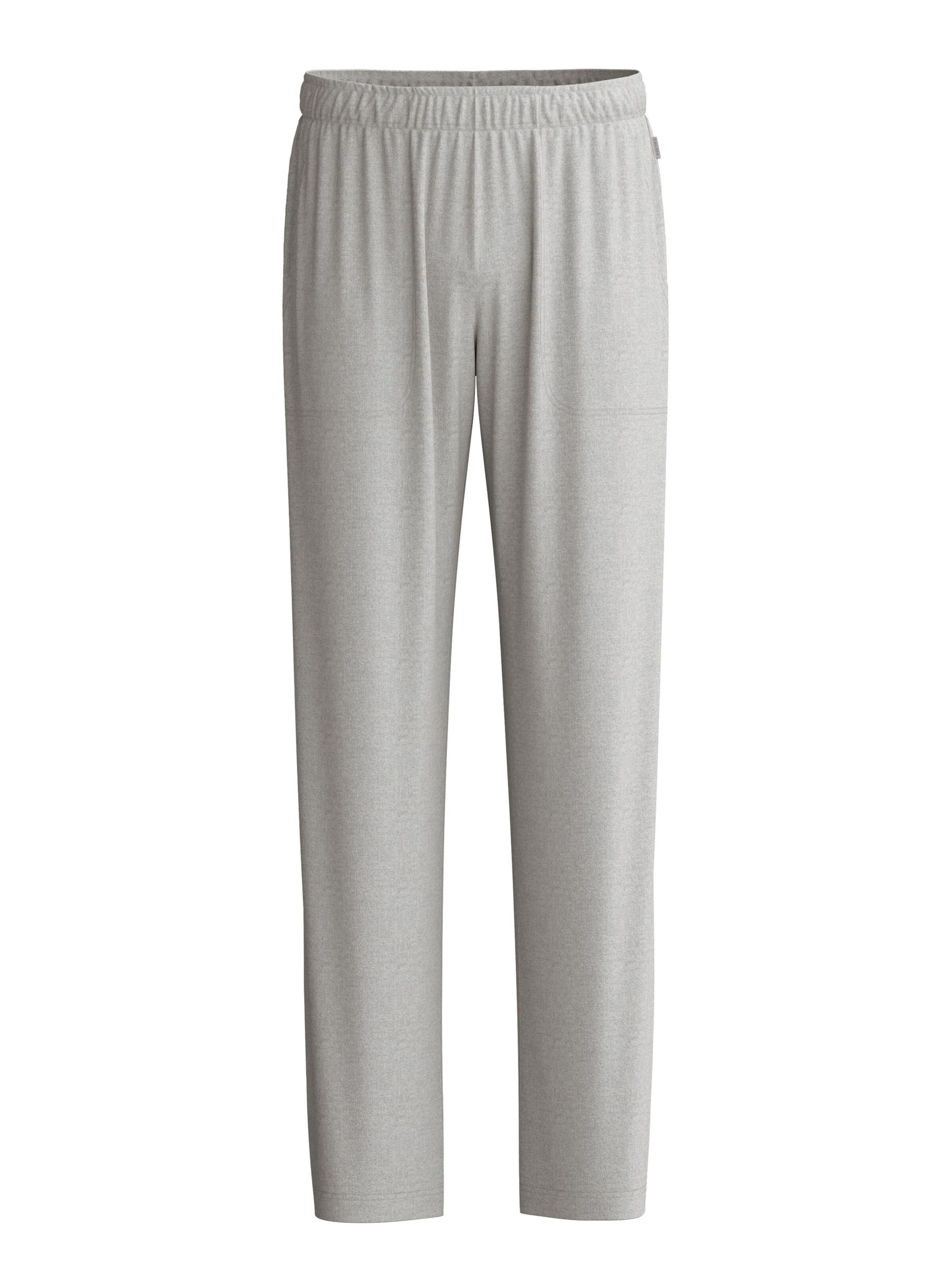 CALIDA Pyjamahose 'RMX Flannel Mood'‌‌‌‌‌‌‌ in Grau: Vorderseite
