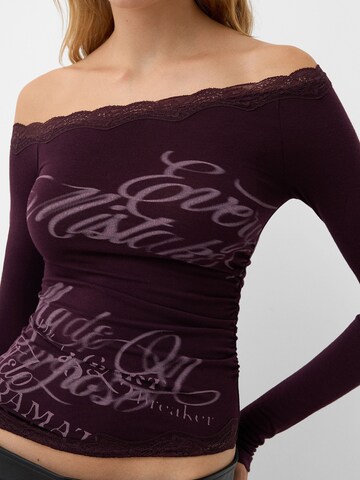 T-shirt Bershka en violet