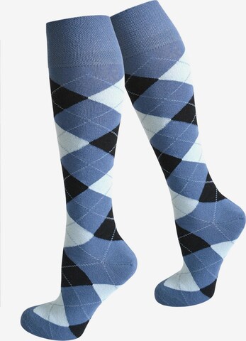 normani Knee High Socks 'Karo' in Blue