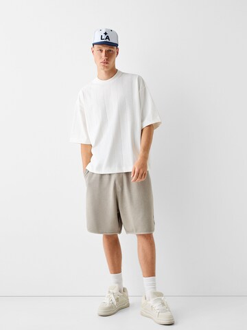 Loosefit Pantalon Bershka en vert