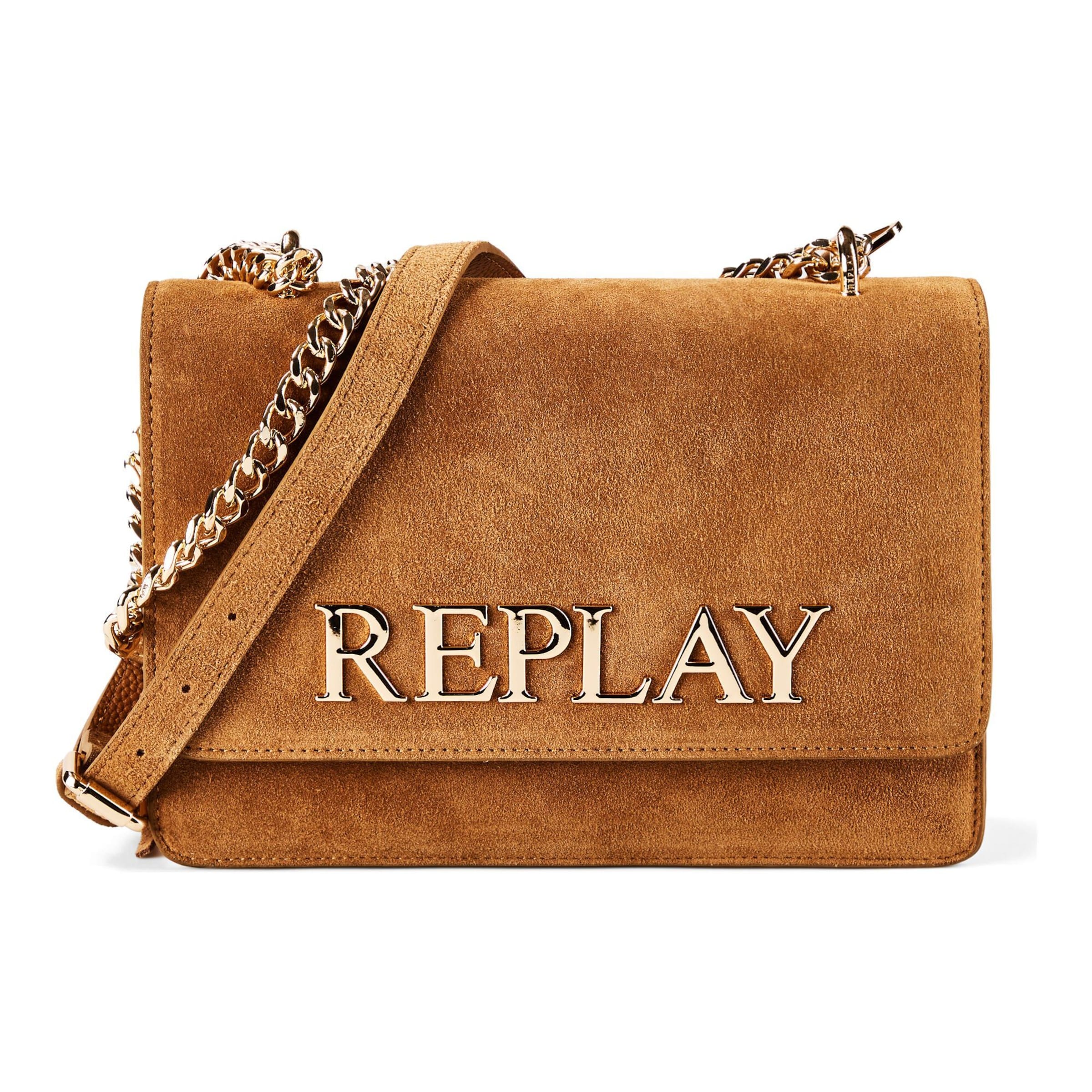 Borsa a tracolla di REPLAY in marrone: frontale