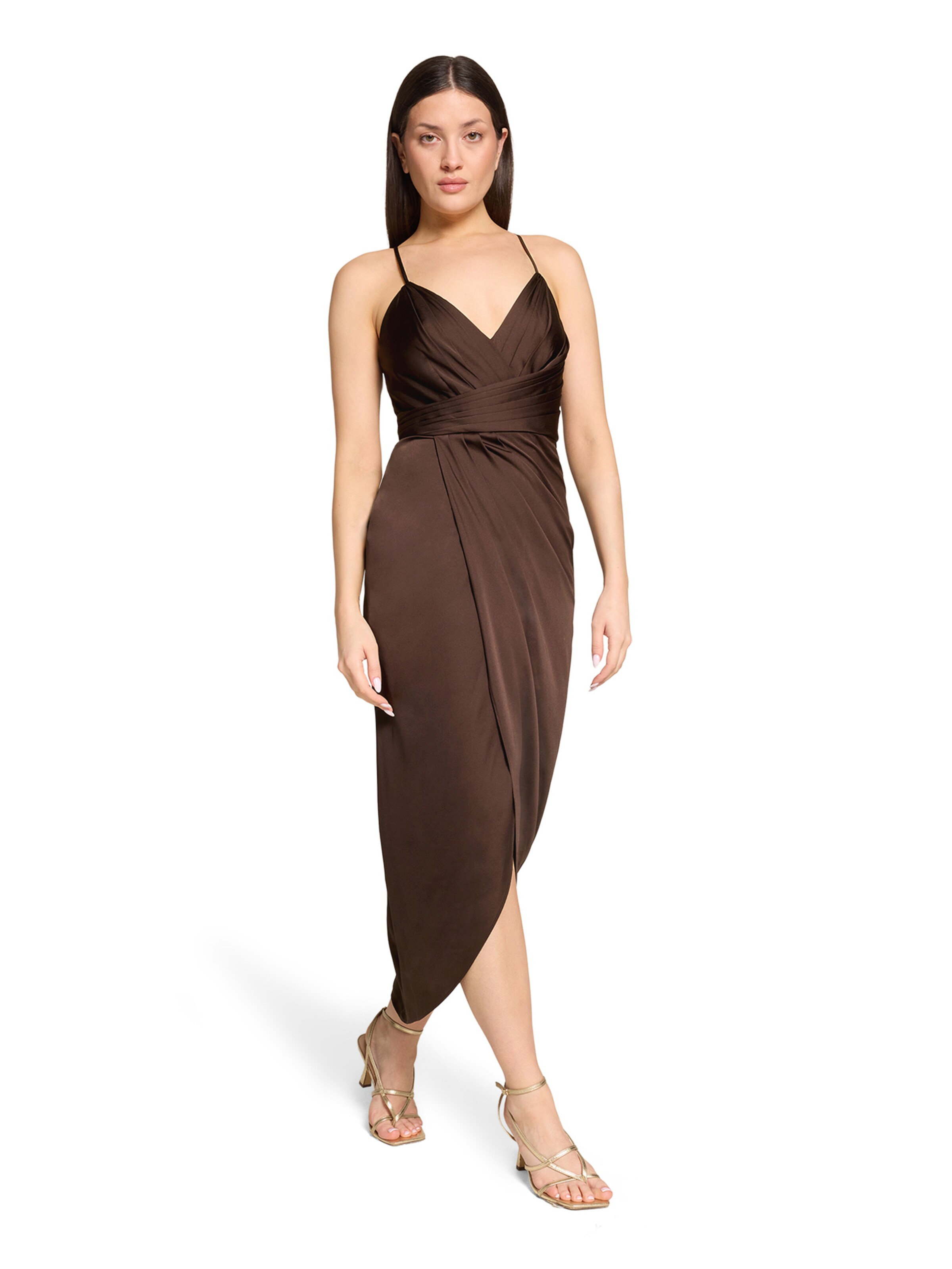 Robe de soirée Vera Mont en marron