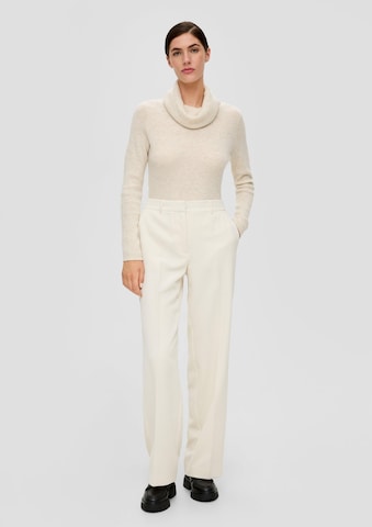 s.Oliver BLACK LABEL Wide leg Trousers in Beige