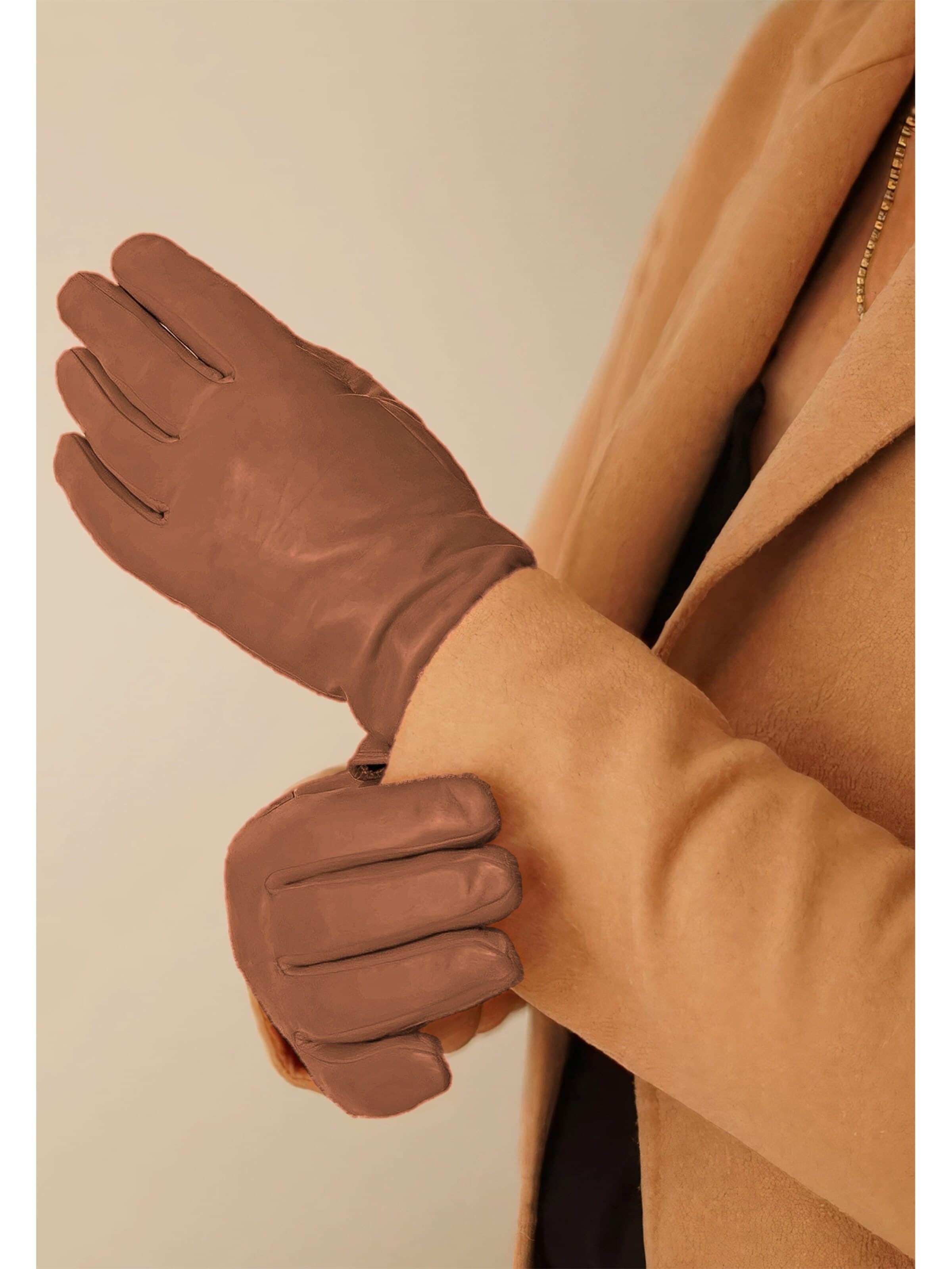 KESSLER Full Finger Gloves in Brown