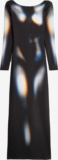 Bershka Kleid in blau / orange / schwarz / weiß, Produktansicht