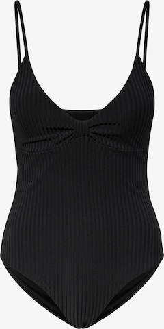 PIECES Triangle Swimsuit in Black: front