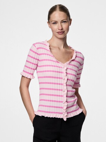 PIECES Knit cardigan 'PCFaith' in Pink: front