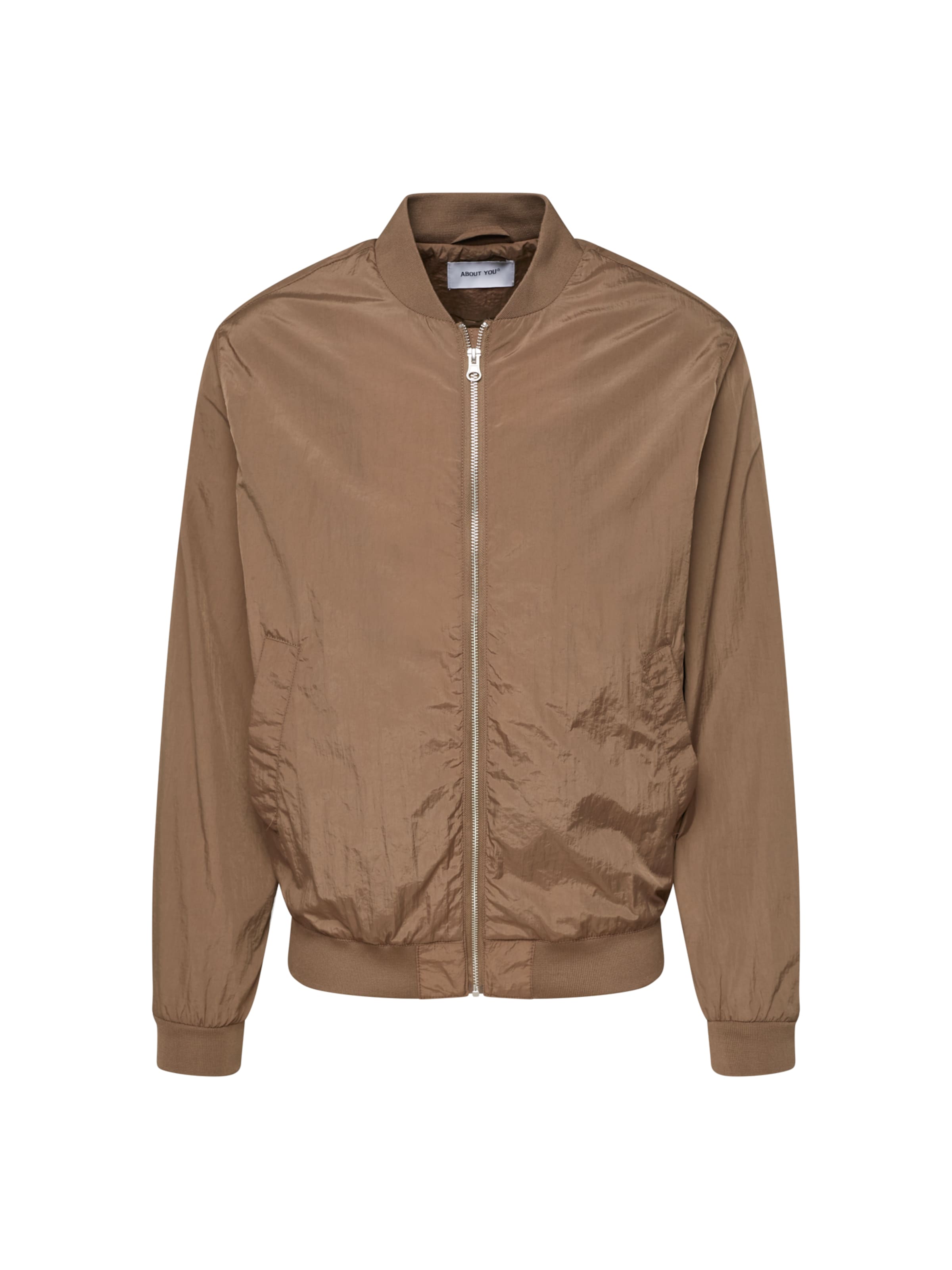 ABOUT YOU Демисезонная куртка 'Aaron' в Коричневый: спереди