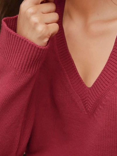 Pullover extra large Hiccup di colore rosso ciliegia, Visualizzazione prodotti