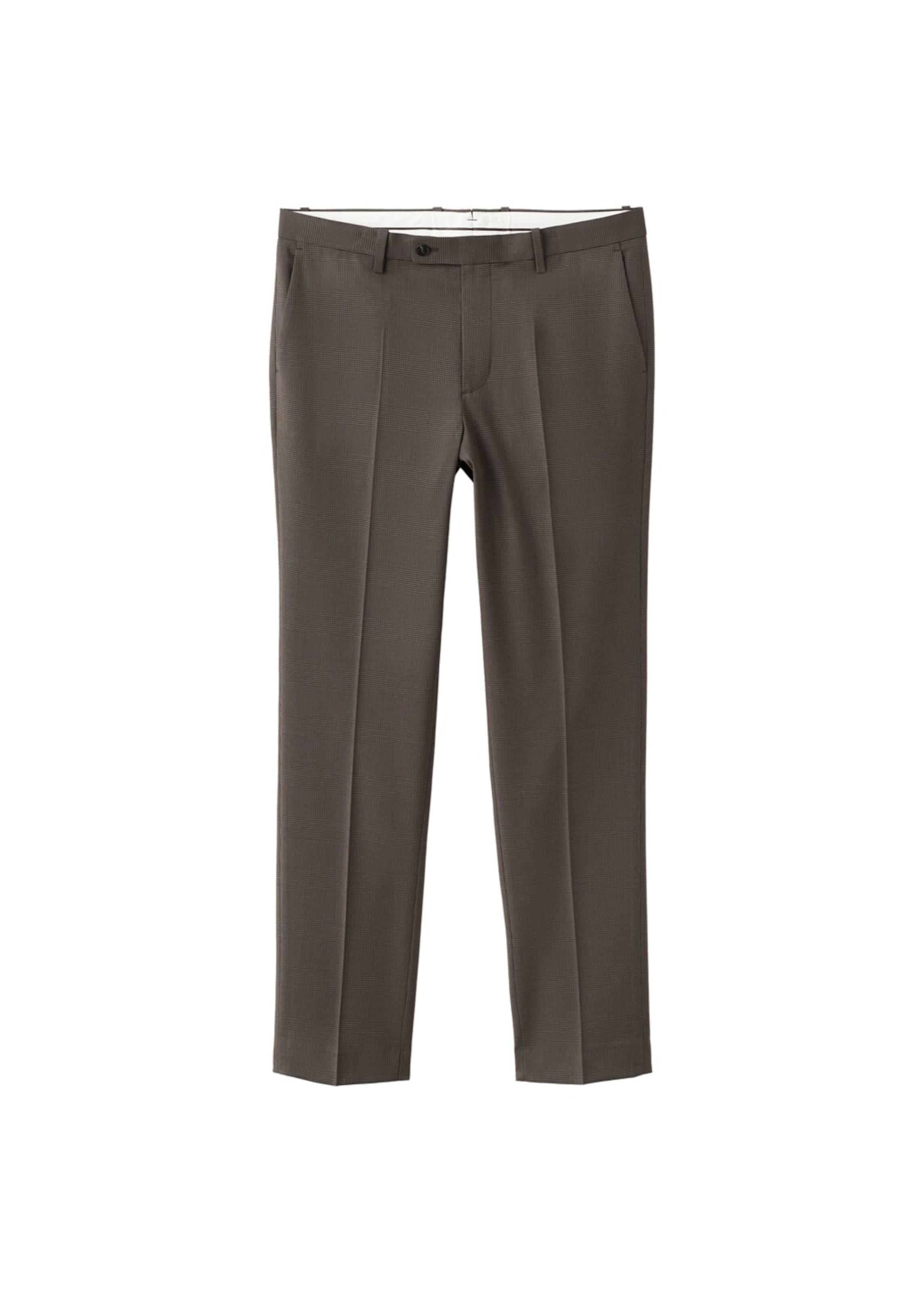 MANGO MAN Slimfit Bügelfaltenhose 'Milan' in Braun: Vorderseite