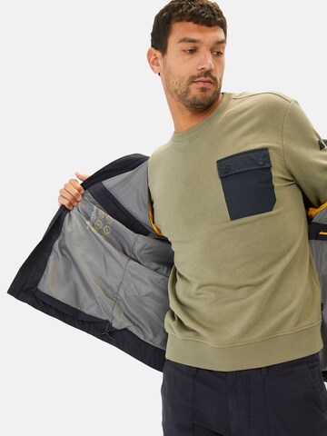 CAMEL ACTIVE Lässiges Sweatshirt mit Kontrasttasche in Grün