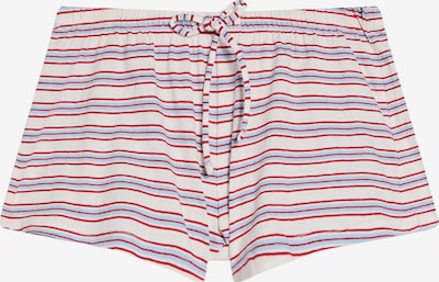 Bershka Housut 'CINTURILLA' värissä punainen / valkoinen, Tuotenäkymä