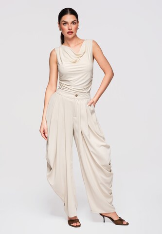 Ombre Barrel Trousers in Beige