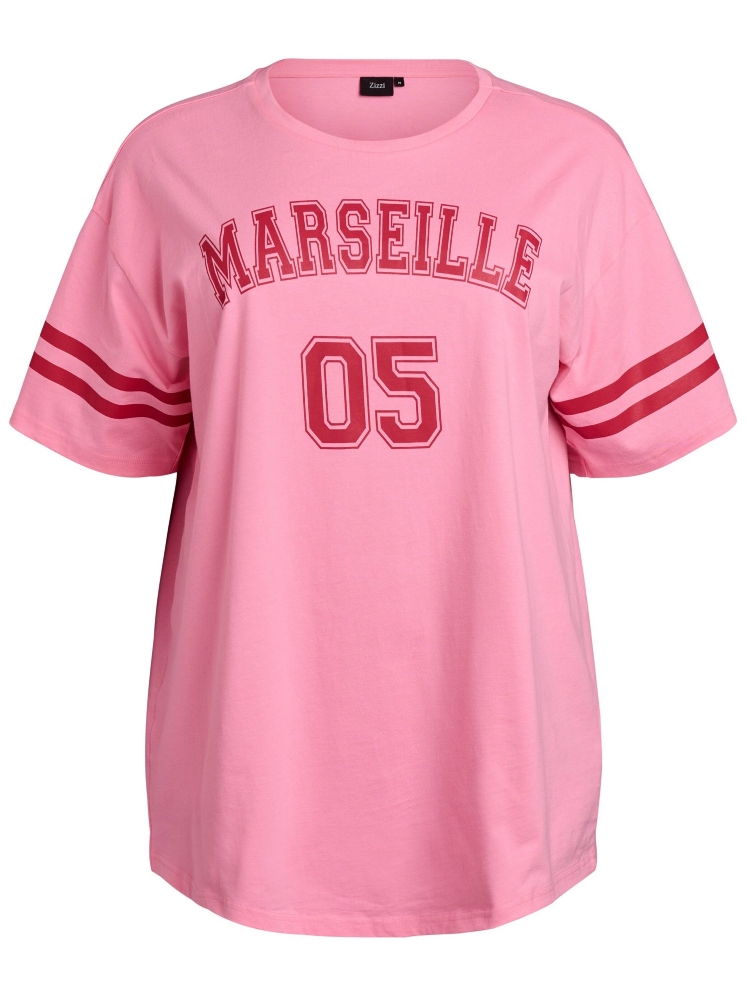 Maglia extra large 'Enilla' di Zizzi in rosa: frontale