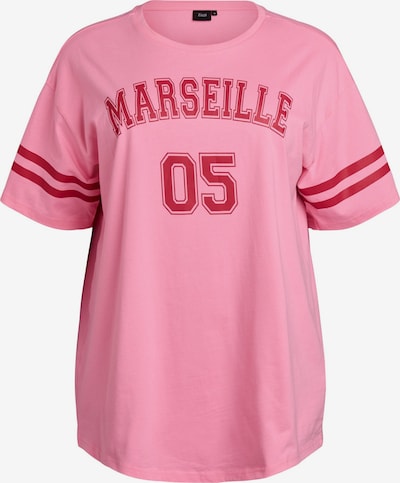 Zizzi Oversized tričko 'Enilla' - světle růžová / rubínově červená, Produkt