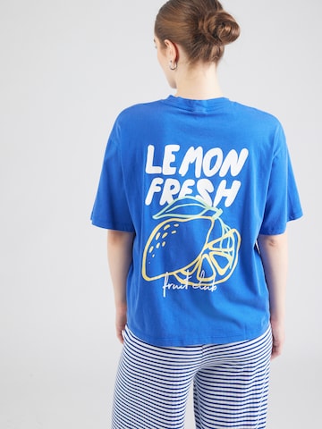 Noisy may T-shirt 'NMMILLIE LEMON' i blå: framsida