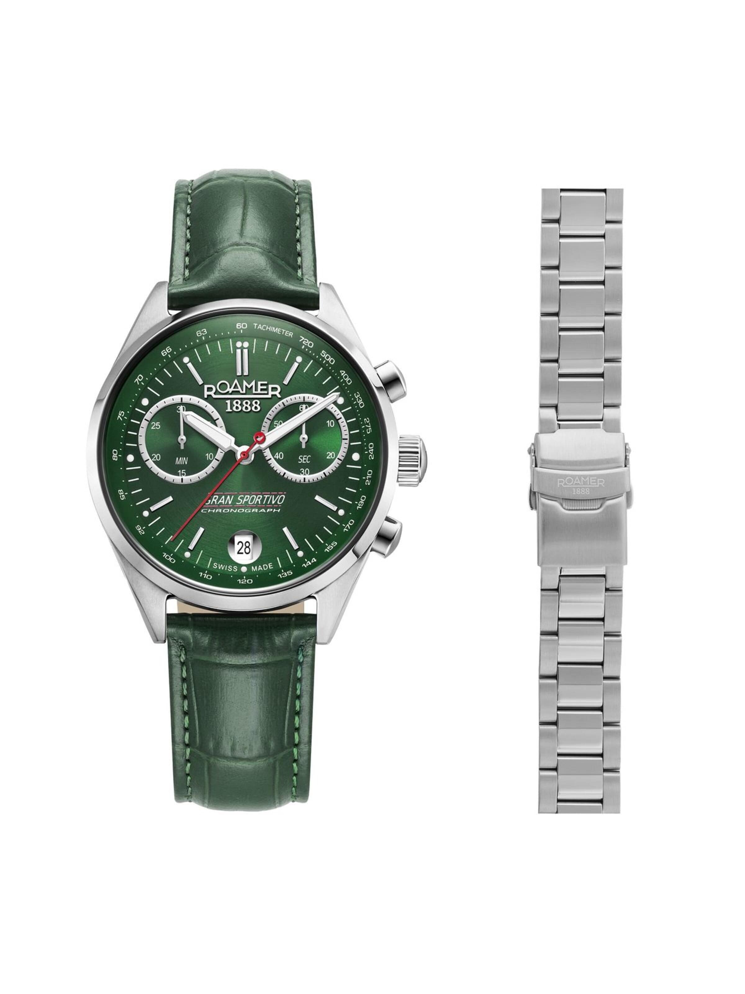 Montre à affichage analogique Roamer en vert : devant