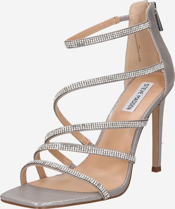 STEVE MADDEN Sandals 'CAVIAR' in Silver: front