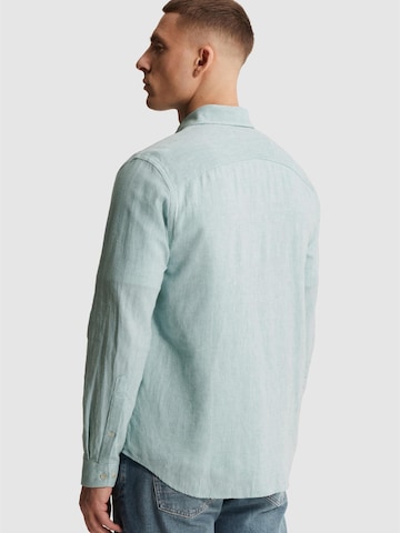 Regular fit Camicia 'Shirt in cotton/linen twill with chest pocket' di CAST IRON in blu