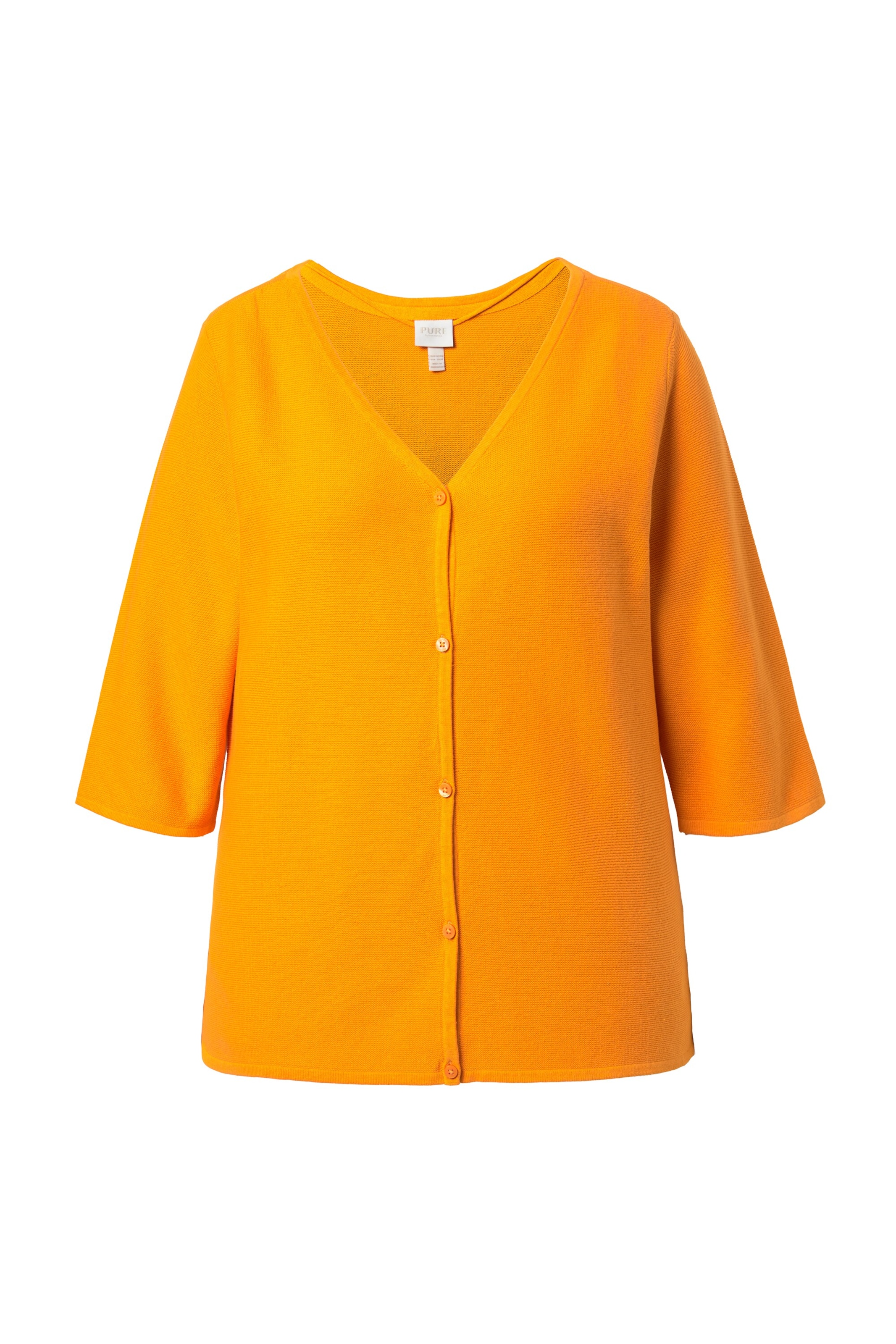 Ulla Popken Strickjacke in Orange: Vorderseite