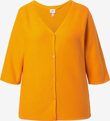 Ulla Popken Strickjacke in Orange: Vorderseite