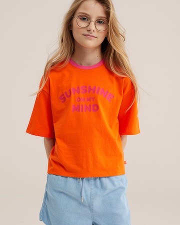 WE Fashion Shirt in Oranje: voorkant