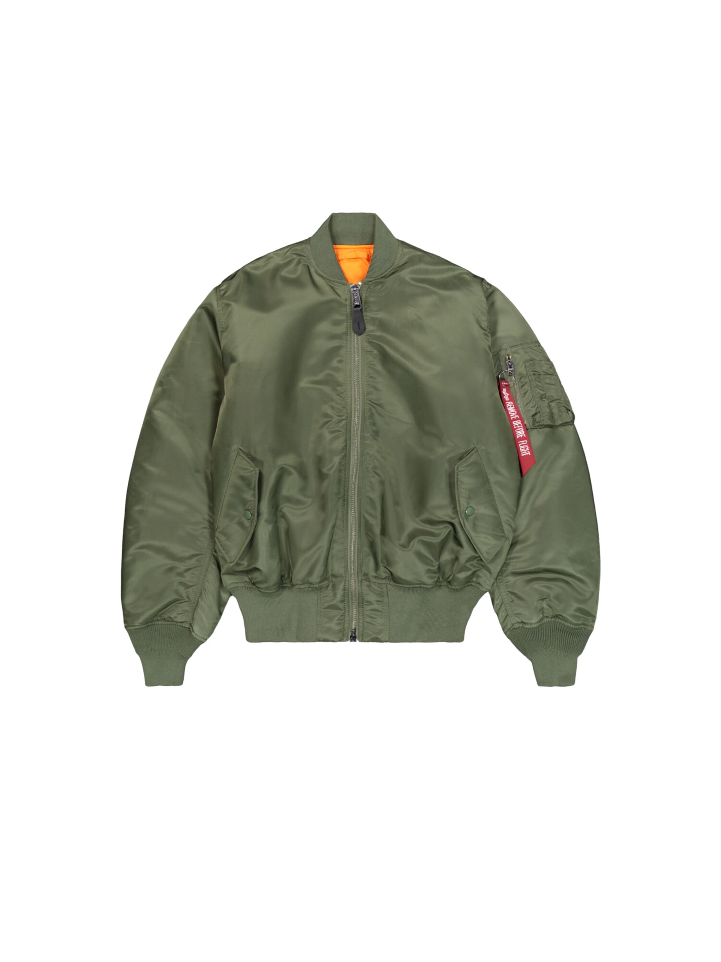 ALPHA INDUSTRIES Átmeneti dzseki 'MA-1 Heritage' - zöld: elől